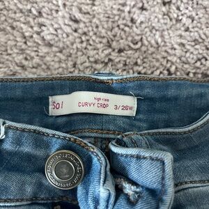 SO High Rise Curvy Crop Jeans - Blue